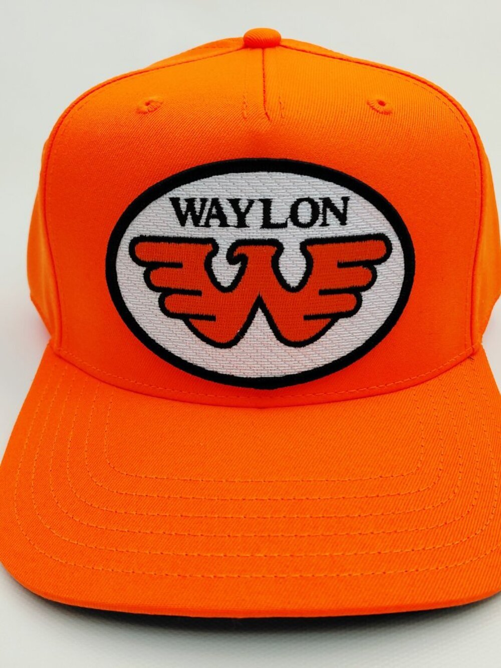 Waylon Jennings Trucker Cap Hat Cotton Snapback Embroidered Patch